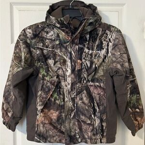 Field & Stream Youth Boys Hunting Camo Mossy Oak  Hooded Jacket Size M MD